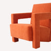 Orange Suede Accent Chair