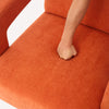 Orange Suede Accent Chair