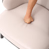 Beige Microfiber Leather Barrel Armchair