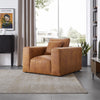 Tan Air Leather Industrial Armchair