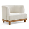 Boucle Lounge Wooden Chair