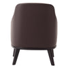 Beige Microfiber Leather Barrel Armchair