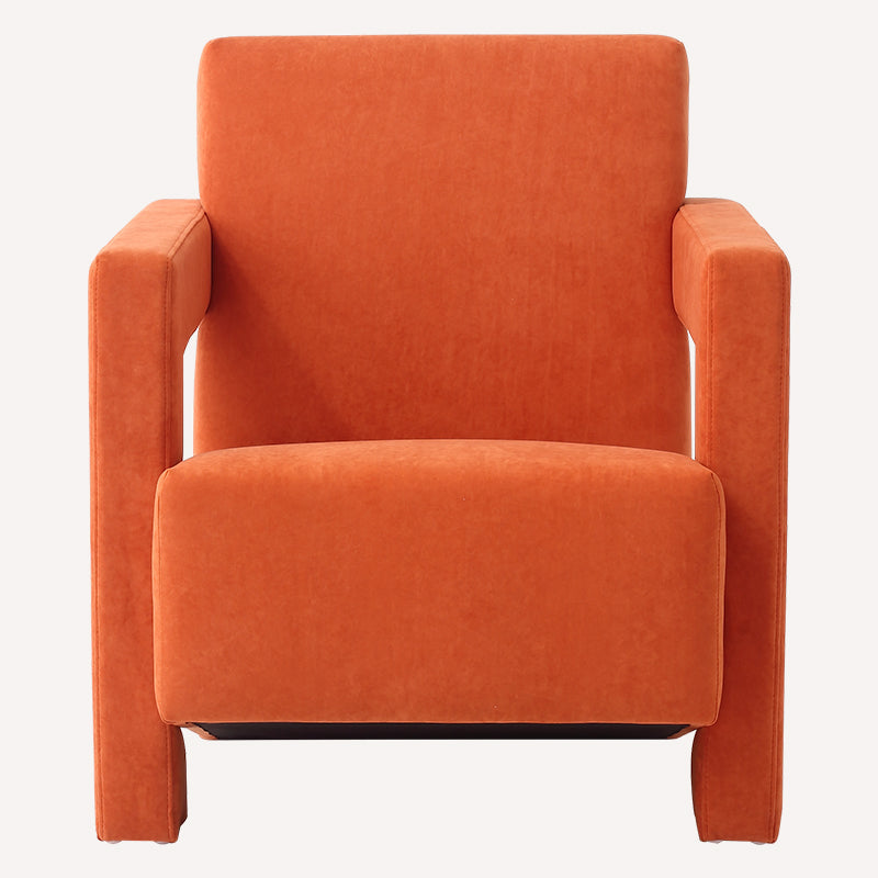 Orange Suede Accent Chair