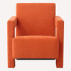 Orange Suede Accent Chair