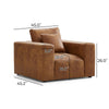 Tan Air Leather Industrial Armchair