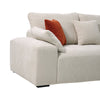 Beige Polyester Box Armchair