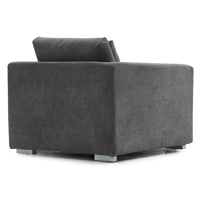 Aalto Boutique Grey Polyester Feathers Armchair