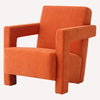 Orange Suede Accent Chair