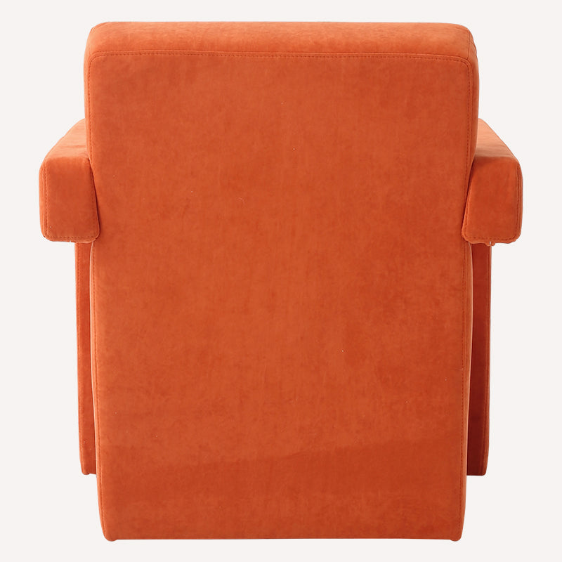 Orange Suede Accent Chair