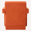 Orange Suede Accent Chair