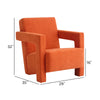 Orange Suede Accent Chair