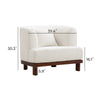 Boucle Lounge Wooden Chair