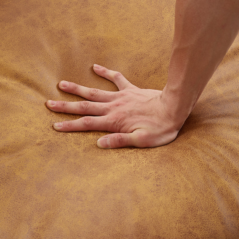 Tan Air Leather Industrial Armchair